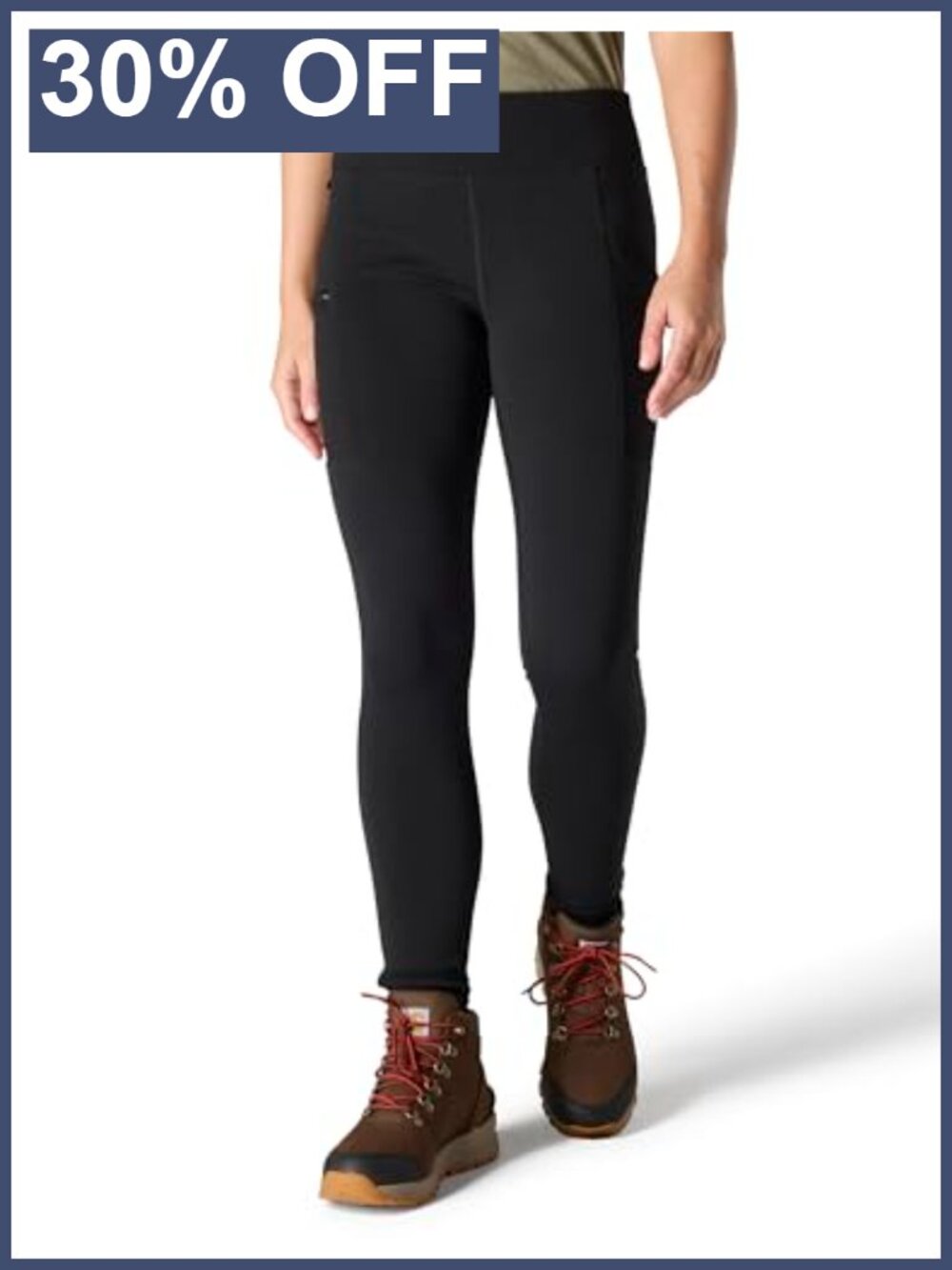 Fitted Lightweight Utility Work Legging Slim Fit Pull On Mid Rise